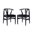 Boraam Wishbone Dining Chairs - Set Of 2 - Black Finish