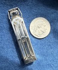 Vintage Wells Sterling Silver Miniature Perfume Bottle Glass Antique Mini Flask