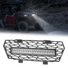 For 2016-2025 Polaris General 1000 Utv Front Bumper Mesh Grill W led Light Bar