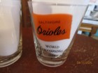 1966 Baltimore Orioles World Series Champions Baseball Glass Lot  2 