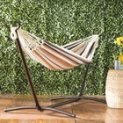 Hammock With Premium Canvas Metal Stand  300 Lb Capacity 