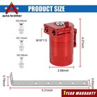 Red Oil Catch Can  300ml Universal Baffled Catch Can Kit With 5ft 3 8 Inch