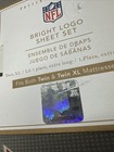 Pottery Barn Teen Nfl-  Bright Logo Cotton Sheet Set-  Xl Twin- Gray- New