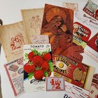 50 Pieces Red Ephemera Paper Pack Variety Lot Vintage Tickets Stamps Labels Q54