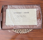 Sudberry House Oak Serving Tray Glass 19 5  X 12 25 Needlework Open 15 5  X 8 5 