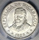 1929 Pcgs Ms 63 Nicaragua 50 Centavos Volcanos Rare 20k Silver Coin  24092202c 
