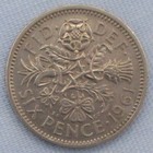 Sixpence Enclosure Card For Bride Authentic English Coin Golden Sunset Keepsake