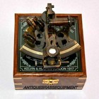 Marine Collectible Vintage German Nautical Brass Working Sextant W wooden Box