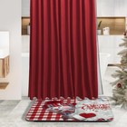 Clara Clark Bathroom Accessories Set - Christmas Shower Curtain Set  Xmas