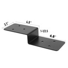4 Pcs 3 x 5  Z Brackets Post To Beam Support  Heavy Duty Carbon Steel Double