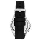 Stuhrling 4050 Men s Hattori Vk63  Quartz Chronograph Ss Case Rubber Strap Watch