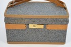 Hartmann Tweed Leather Vtg Luggage Cosmetic Makeup Carry On Small Train Case