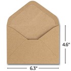  4 6x6 3  Kraft Envelopes 100 Pcs 120 Gsm Brown Contour Flap Invitation 
