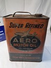 Vintage Aero Airplane Motor Oil 2 Gallon Metal Can   Portland Or