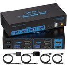 8k Hdmi Kvm Switch For Dual Monitors  2 Computers  4 Usb 3 0 Hub  8k 60hz  4k 12