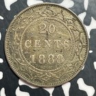 1888 Newfoundland 20 Cents Lot t2340 Silver  Nice Detail  Old Cleaning