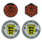 Stuttgart Germany License Plate Complete Sticker Set - Mercedes-benz  Porsche