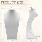 Homeanda Necklace Display Bust  Pu Leather 11 4 X 6 7 Inches  White   Jewelry   
