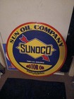 Vintage Rare Large Sunoco Sun Oil Company Gasoline Oil 30  Porcelain Metal Sign