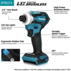 Makita Dtd171 18v Brushless Cordless Impact Driver Rechargeable Drill Drive