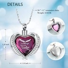 New Heart Human Locket Cremation Urn Keepsake Ashes Memorial Necklace