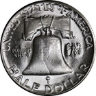 1954-p Franklin Half Dollar Nice Bu - Stock