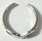 Infinity Toe Ring Adjustable 925 Sterling Silver