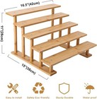 Display Shelf Riser Bamboo 5 Tiered Display Stand Tiered Spice Rack Organizer