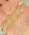 10k Yellow Gold 2 5mm Womencuban Curb Chain Bracelet Anklet 10   New
