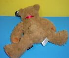 New 2020 Fao Schwarz Teddy Bear Brown Plush Soft Stuffed Toy 10  Red Ribbon 