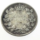 1929 Canada Ten 10 Cent Silver Dime Canadian Circulated George V Coin M055