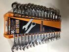 Gearwrench 16-pc 12-pt Metric Xl Combination Ratcheting Wrench Set 85099 New