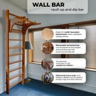 Timbergood Swedish Ladder Wall Stall Bars For Kids And Adults  Solid Beech Wood