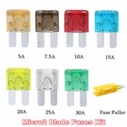 50pcs Atr Micro2 Blade Fuses Assorted Kit Car 30a 25a 20a 15a 10a 7 5a 5a