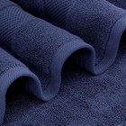 Bath Towels Navy Blue 30x56 Cotton 4 pk Bathroom Hotel Gym Spa Absorbent X Large