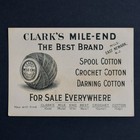 Clark s Mile-end Victorian Trade Card Trading Antique
