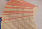 25 Vintage Ibm Piink Striped Punch Cards Nos Unused  Data Cards Hollerith