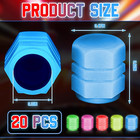 20 Pcs Glow In The Dark Tire Valve Caps Fluorescent Valve Stem Caps Universal Ca