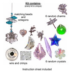 Crystal Suncatcher Kit- Makes 6 Charm Suncatchers  Prism Pendant Bead Kits