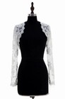 White Wedding Jacket For Bride Bolero Lace Ivory Long Sleeves Bridal Jackets