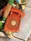 Vintage Orange Rotary Phone
