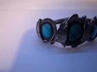 Antique Navajo Native American Sterling   Turquoise Cuff Bracelet