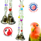 Bonka Bird Toys 1166 Trio Bell Pull Tug Play Small Parrot Cage Toy