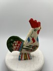 2 Vintage Swedish Dala Roosters Nils Olsson Carved Painted Wooden Black White 3   