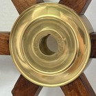 25    Wooden Ship Wheel With Brass Center Nautical Decor Boat Maritime Steering