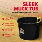 Little Giant 40 Quart Durable And Versatile Utility Muck Tub W handles  Black