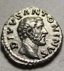 Rare Genuine Ancient Roman Silver Coin Antoninus Pius 161 Funeral Pyre