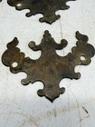 Antique Chippendale Bat Wing  Period Brass Back Plates 1780  Parts Salvage 5 Pc