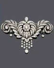 2ct Round Cut Real Moissanite Art Deco Brooch Pin 14k White Gold Plated Silver