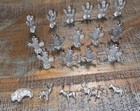 Vintage Pewter Cactus Mini Figurine Desert Lot Of 20 Deer  Burros